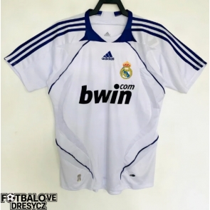 Real Madrid 2007-2008 Retro Domácí Dres Krátký Rukáv Real Madrid 2007-2008 Retro Domácí Dres Krátký Rukáv